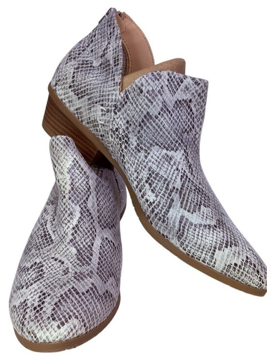 Kenneth Cole Reaction Shoes - Kenneth Cole Reaction Women's Snake Skin Print Back Zip Bootie Boots Sze 9.5/40